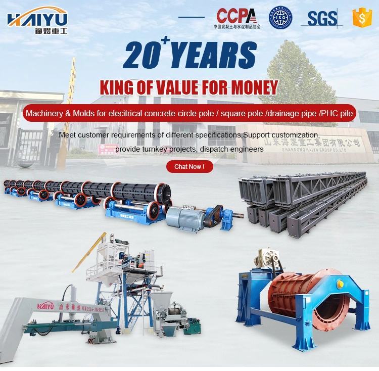 Concrete Electrical Pole Machine Supplier Power Transmission Pole Equipment Concrete Electric Pole Making Machine